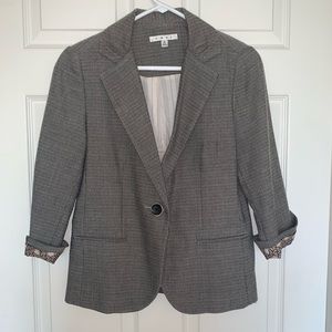 CAbi #923 Ruched Barrister Tweed Blazer Sz 4